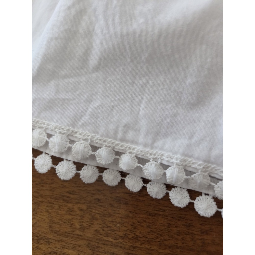 nanette lepore Crochet Lace Peasant Tunic Top Women's Md Cottagecore Bell Sleeve - Picture 13 of 14